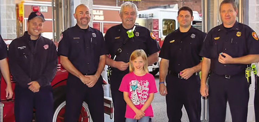 Eight-year-old impacts first responders