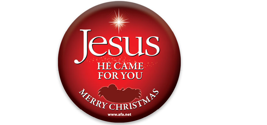 Pastor uses AFA Christmas buttons to spread gospel